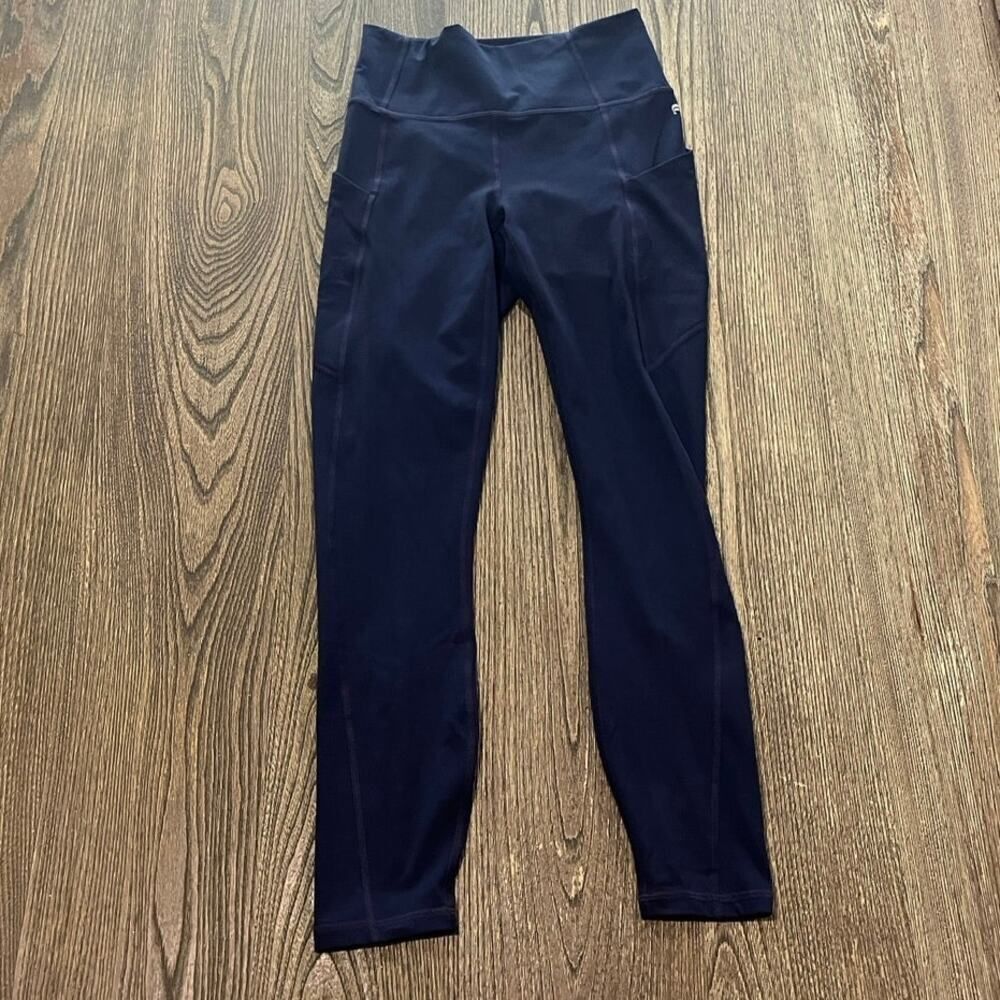 Fabletics Oasis PureLuxe High-Waisted 7/8 Leggings High Rise Stretch Blue Sz XS